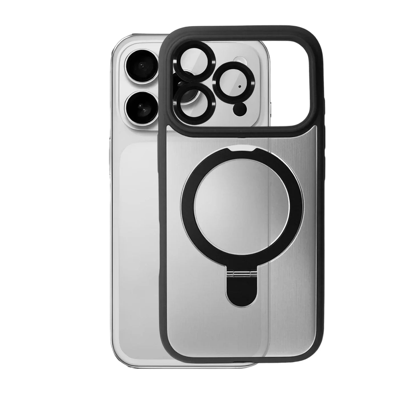 Finger Ring Stand Matte Magnetic Phone Case For iPhone 17 Pro Max 17Pro 17Air Hard PC Bumper Back Cover For Magsafe Charge Case