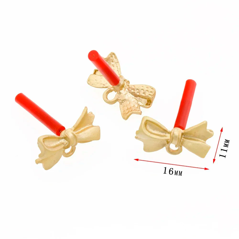 10pcs/set DIY Stainless Steel Earrings Connectors Round Irregular Gold Color Earrings Back Earrings Setting for Jewelry Making