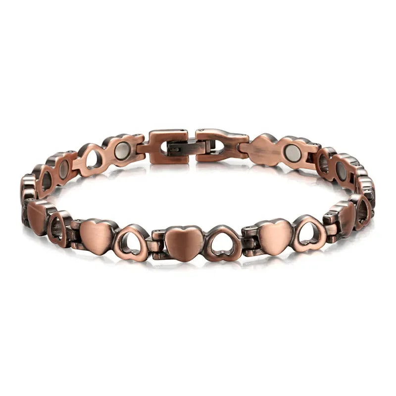 Men Pure Copper Bracelet Health Energy Germanium Magnetic Bracelet Vintage Hologram Chain Link Bracelets for Women Arthritis