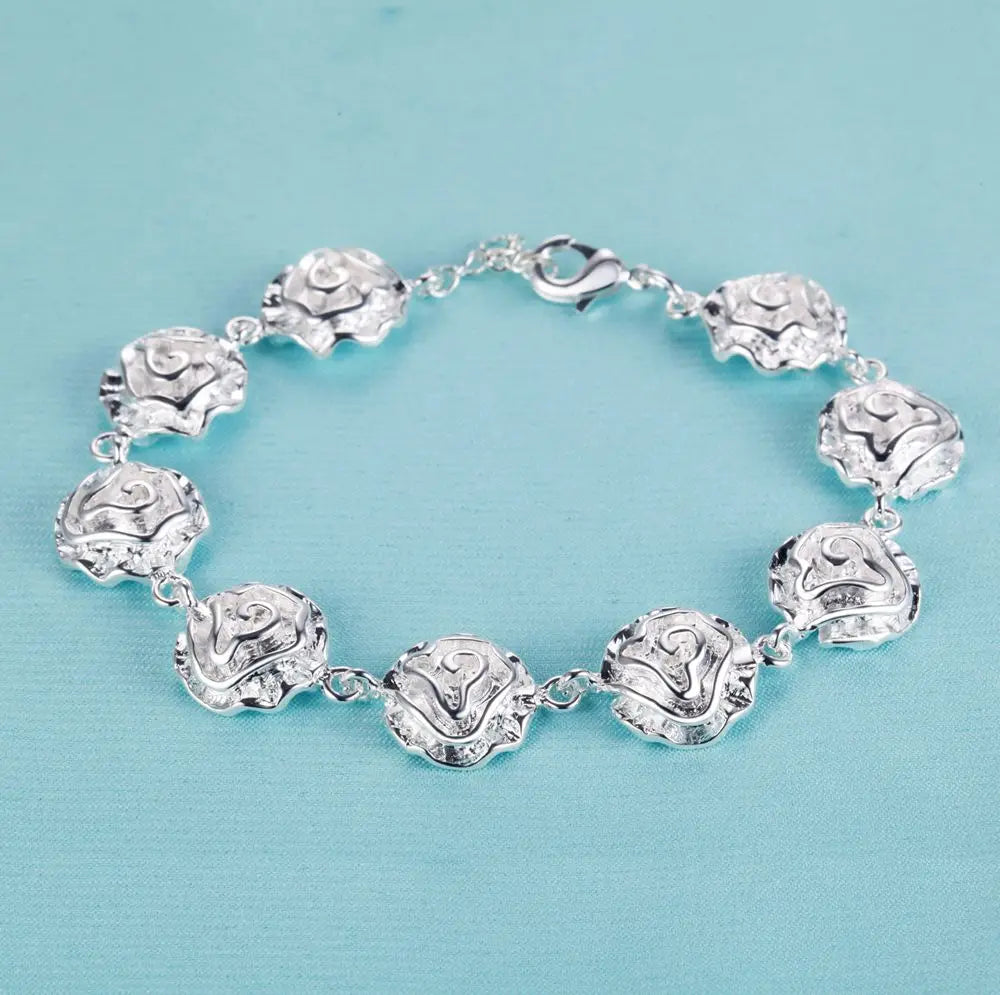 925 Sterling Silver Bracelet Heart High Quality Romance Chain For Woman Men Fashion Engagement Party Wedding Jewelry Gift