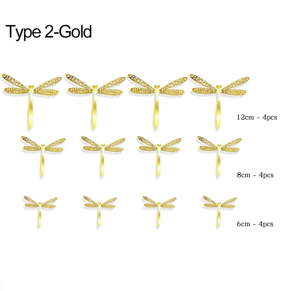 12Pcs/Set 3D Hollow Butterfly Wall Decals Stickers DIY Butterflies Art Wall Decor Wedding Festival Wallpaper Home Decoration