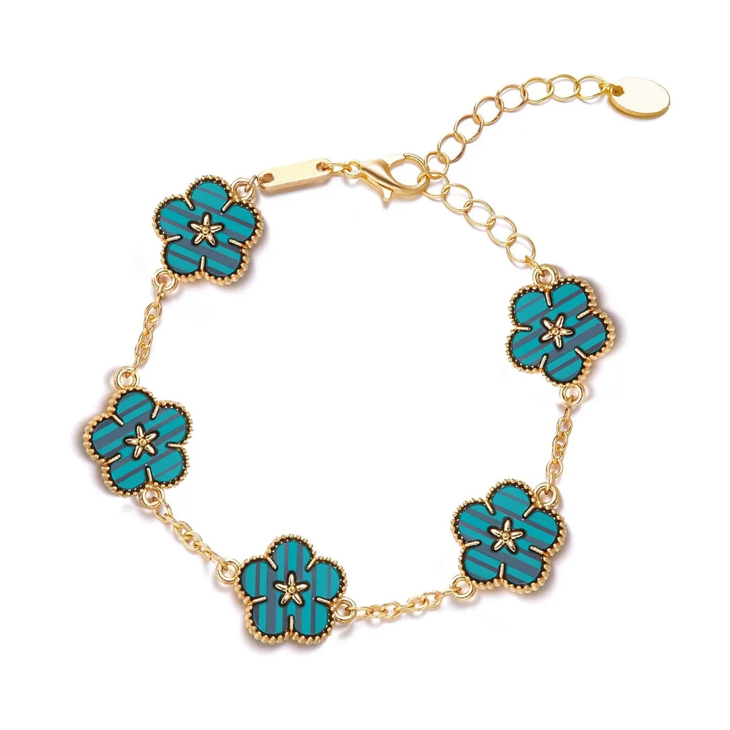 1Pcs Luck Five Leaf Flower Pendant Jewelry Bracelet for Women Gift Fashion Trendy Clover  Bracelet Earring Party Jewelry Gift