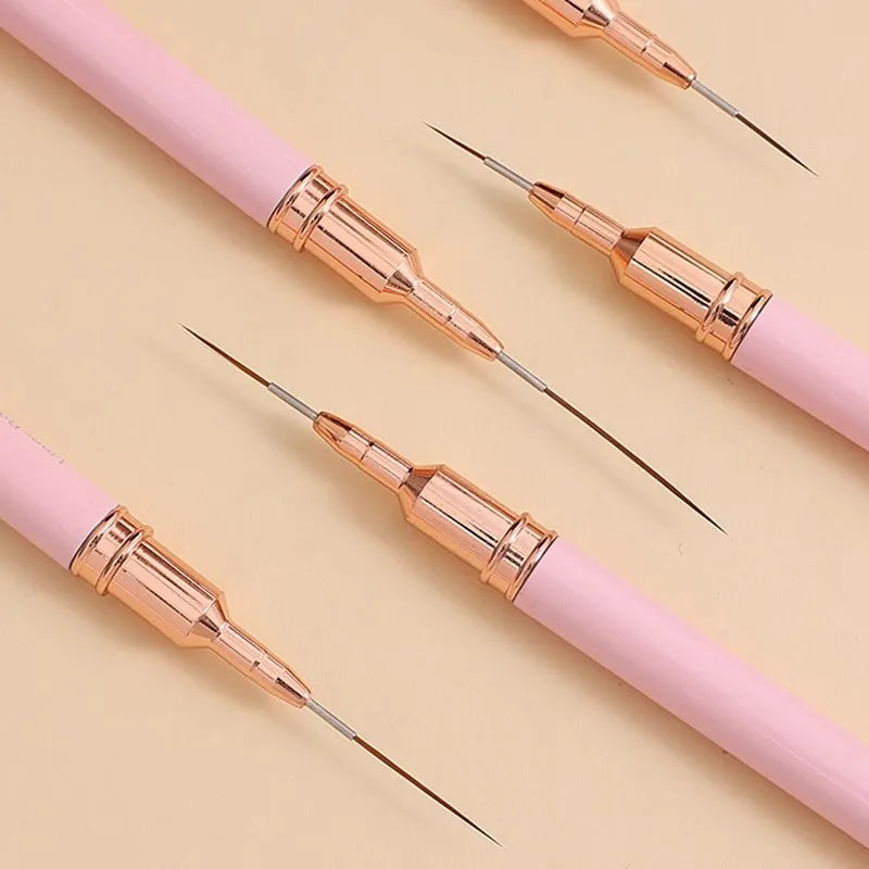 7/9/11/15/25MM Nail Liner Brush Set Handle Nail Art Pen Brush Drawing Lines Stripe Painting Flower Pen Manicure Tools Nail Art