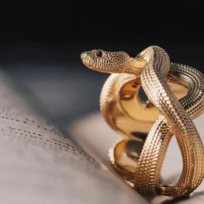 European and American Fashion The Snake Rings Punk Personality Winding Snake Cross Rings Jewelry Wholesale