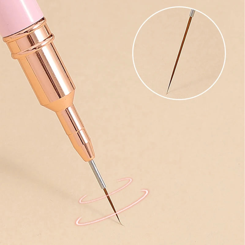 7/9/11/15/25MM Nail Liner Brush Set Handle Nail Art Pen Brush Drawing Lines Stripe Painting Flower Pen Manicure Tools Nail Art