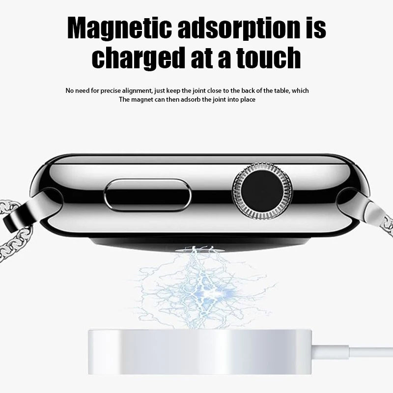 Magnetic Wireless USB A Fast Charger for Apple Watch Ultra Series 10 9 8 7 6 SE Type C Cable Charging for iWatch Series 5 3 2