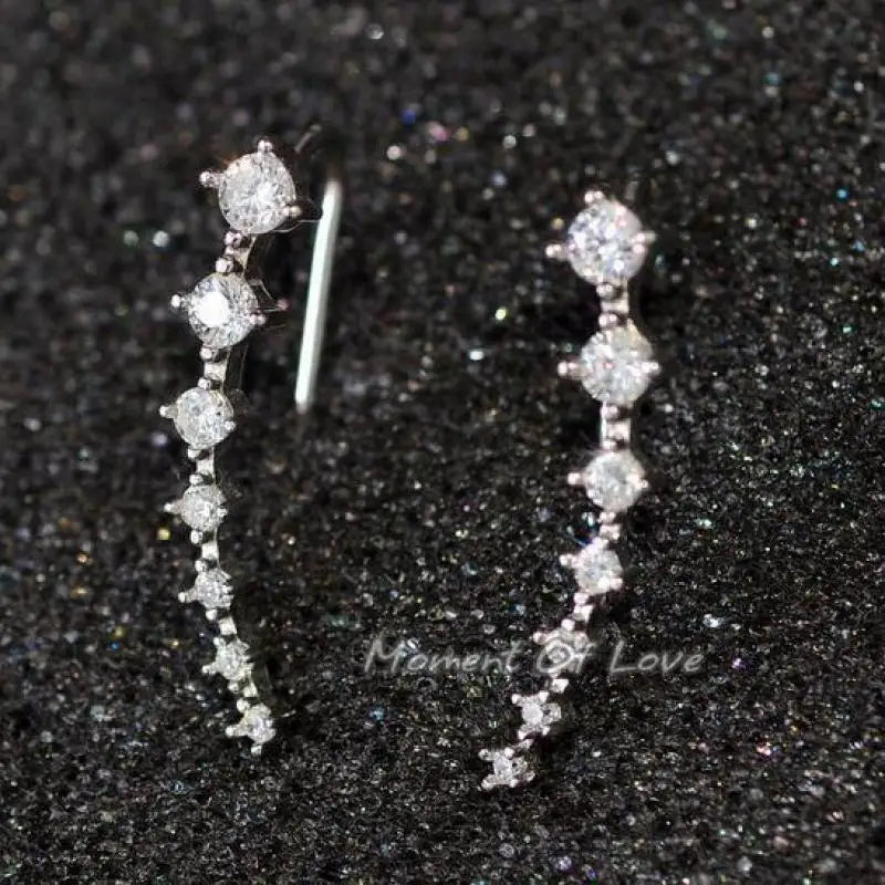 Korean Fashion Seven Star Zircon Earrings For Women Jewelry 2025 Trending New Luxury Women's Crystal Stars Stud Earrings Gifts