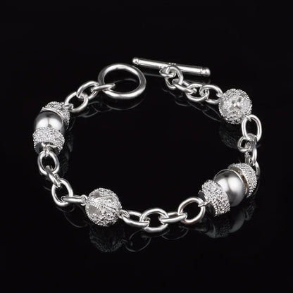 Creative Twist Circle Chain Women Men Silver Plated Bracelets New High 925quality Fashion Jewelry Christmas Gifts H070