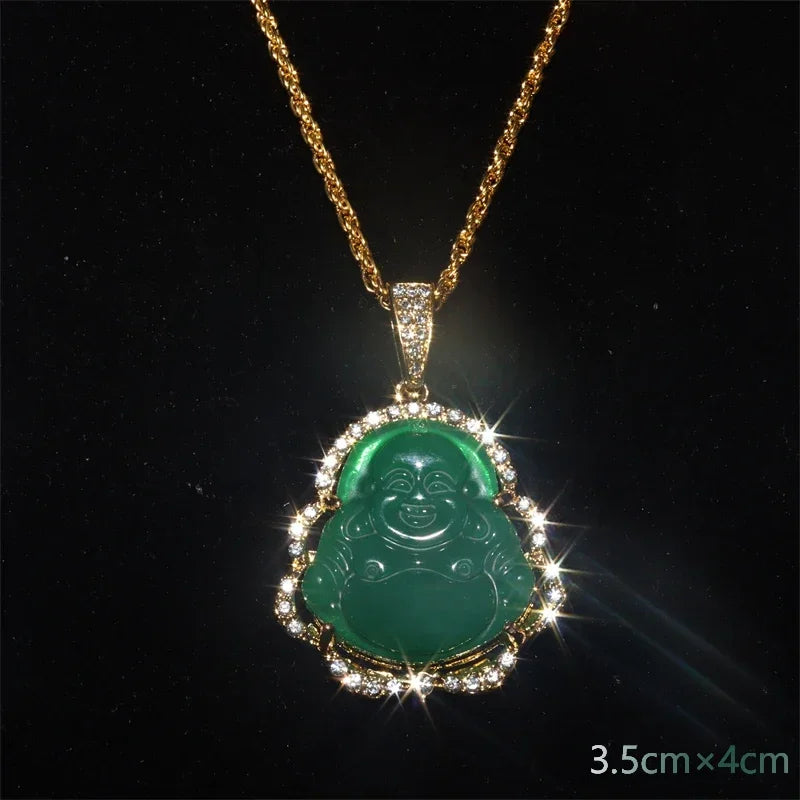 Gawu Box Pendant Can Be Opened Vajra Pestle Six-Character Sutra Zircon Buddha Necklace Male and Female Amulet Jewelry