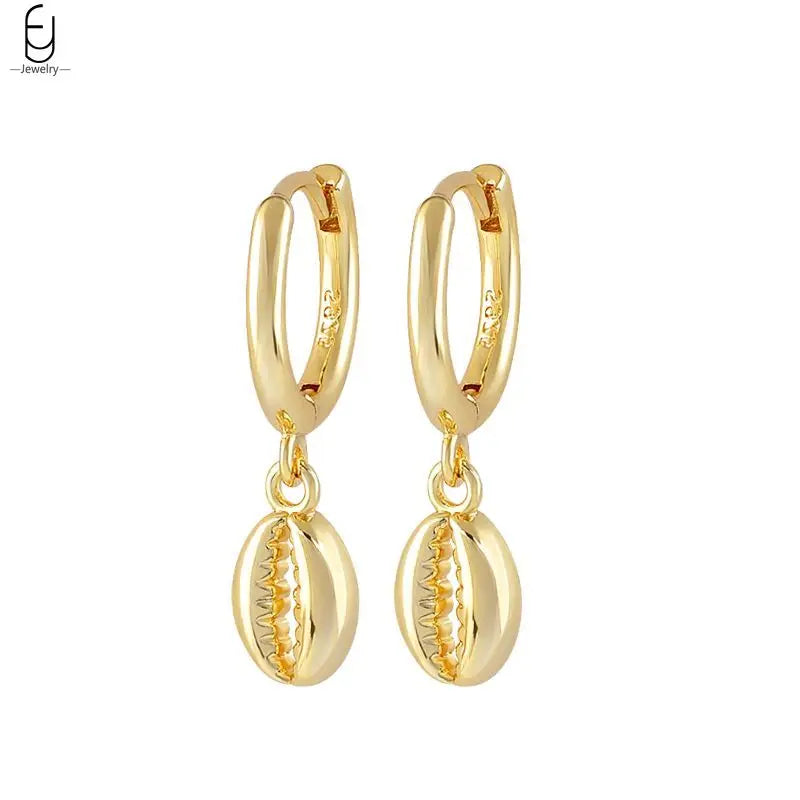 925 Sterling Silver Needle Vintage Gold Earrings Luxury Long Chain Tassel Crystal Hoop Earrings for Women Party Trend Jewelry