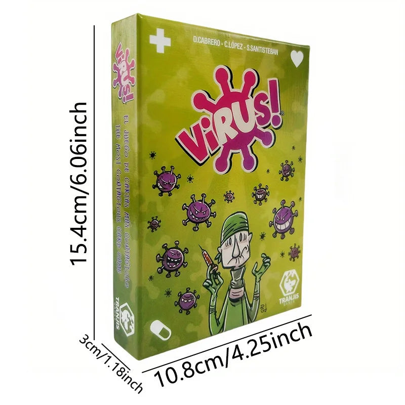 Virus 1 2 3 Board Game the Contagiously Fun Card Game Spanish English French Version Party Game for Fun Family Game