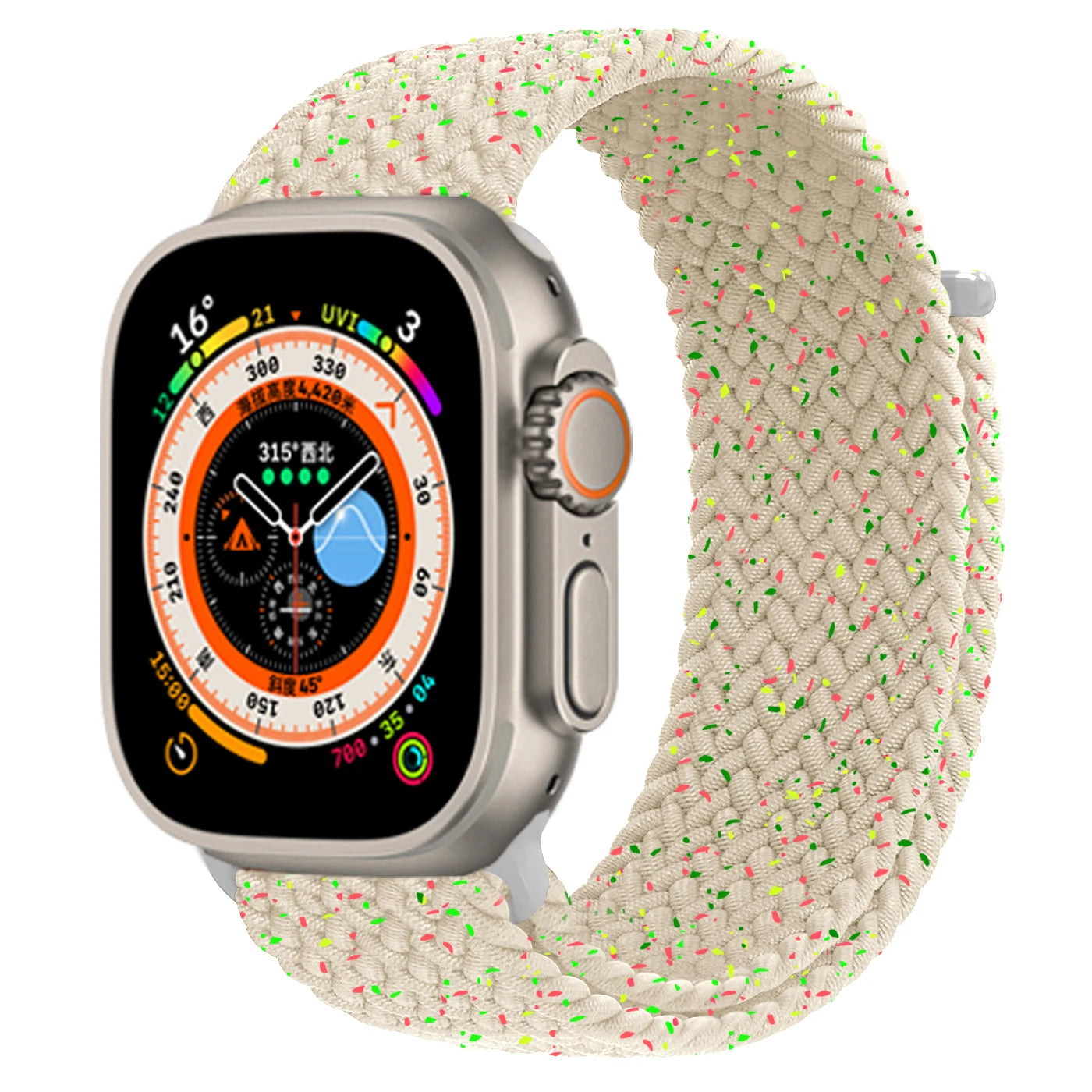 Braided Solo Loop For Apple watch Ultra 2 Band 40mm 44mm 49mm 45mm 41mm 38mm 42mm Elastic bracelet iWatch series 9 8 7 se Strap