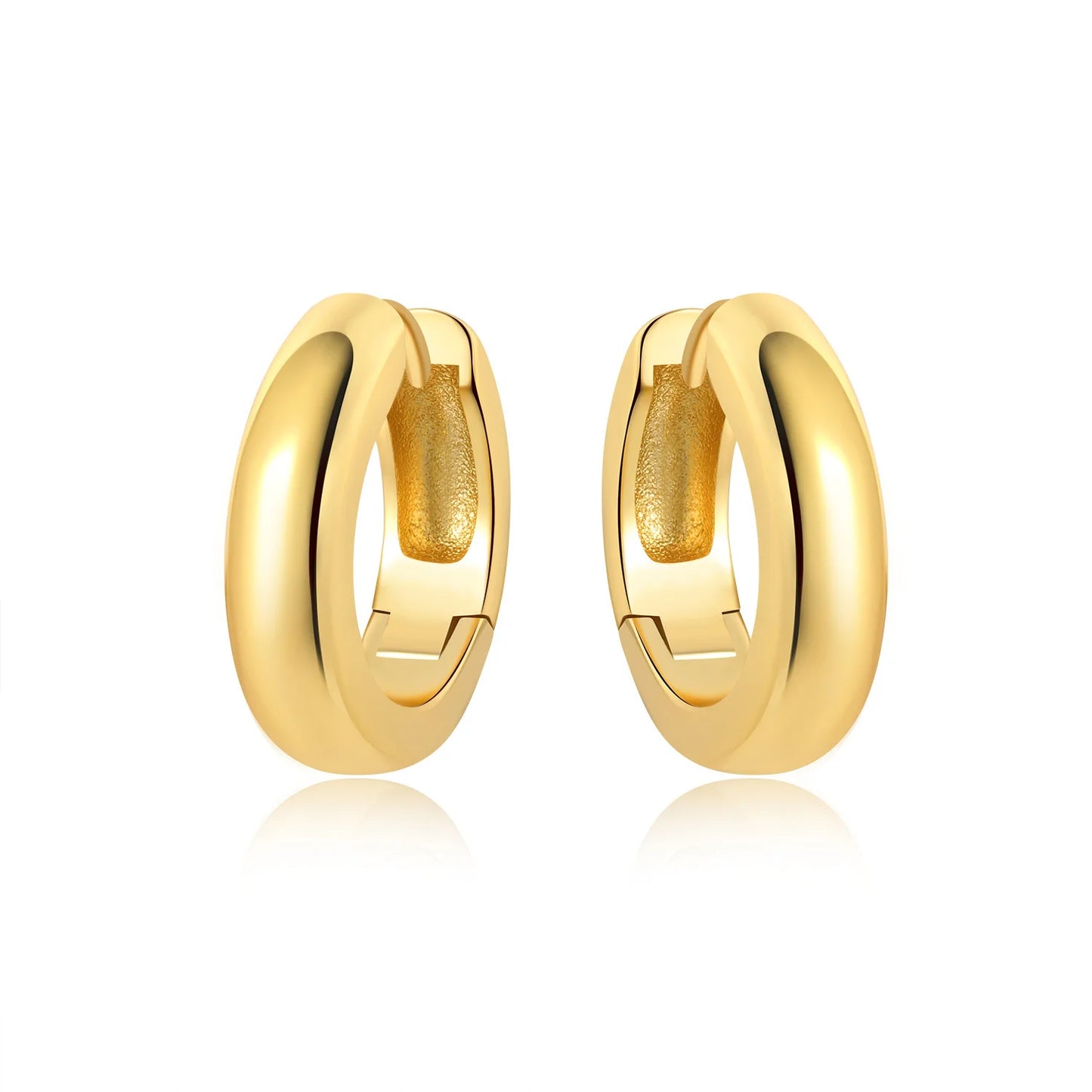 Original 2025 S925 Sterling Silver Zircon 18K Gold Lining Vintage Hoop Earrings for Women Birthday Party Wedding Gift Jewellery