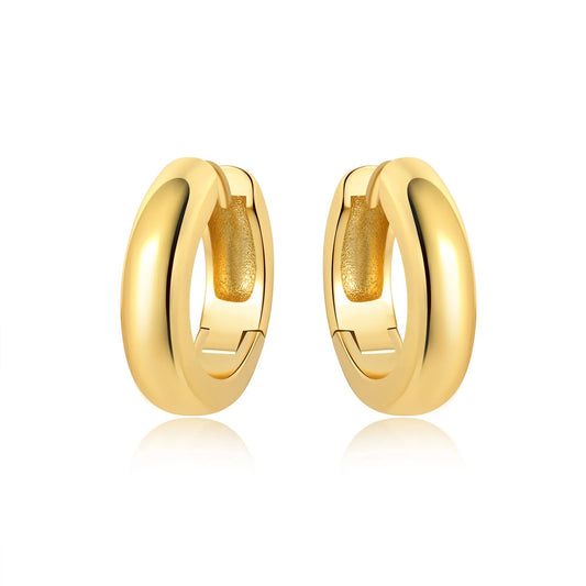 Original 2025 S925 Sterling Silver Zircon 18K Gold Lining Vintage Hoop Earrings for Women Birthday Party Wedding Gift Jewellery