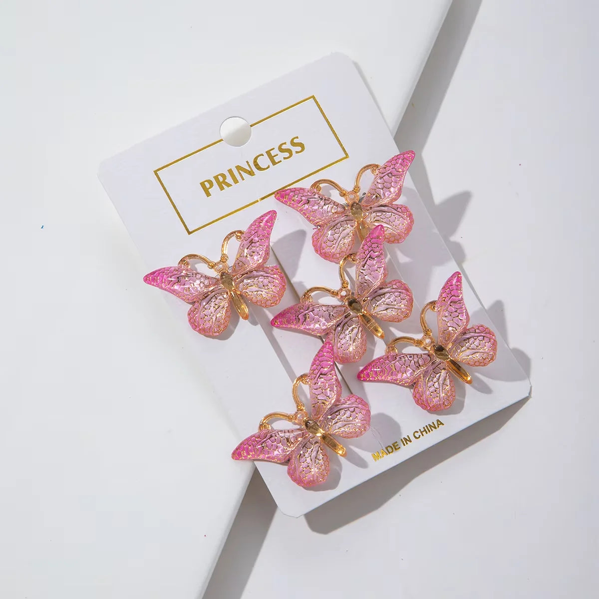 5PCS Sweet Macarons Gradient Color Cute Butterfly Kids Hairpins Children Headwear Princess Barrette Girls Hair Accessories