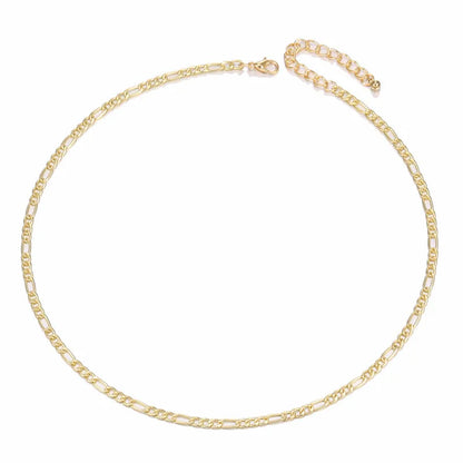 WG  Fashion Cuban Link Curb Chain Necklace Figaro Square Box Chains For Men Jewelry Gift