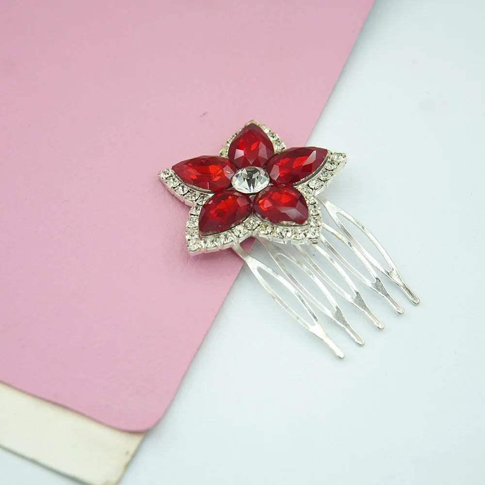 Fashion Hair Combs Flowers Jewelry Crystal Women Hairpins Bridal Hair Ornament Handmade Wedding Accessories Gift