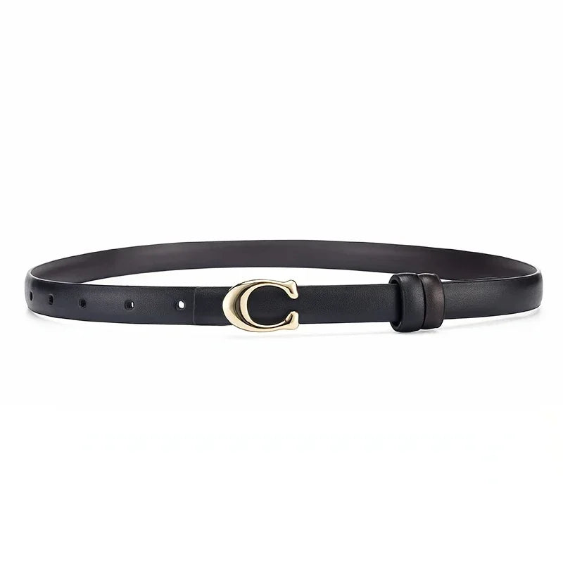 Belt for Women Famous Brand Luxury Designer Thin Waist Straps Fashion Women PU Leather Jeans Dress Trouser Denim Belt Waistband