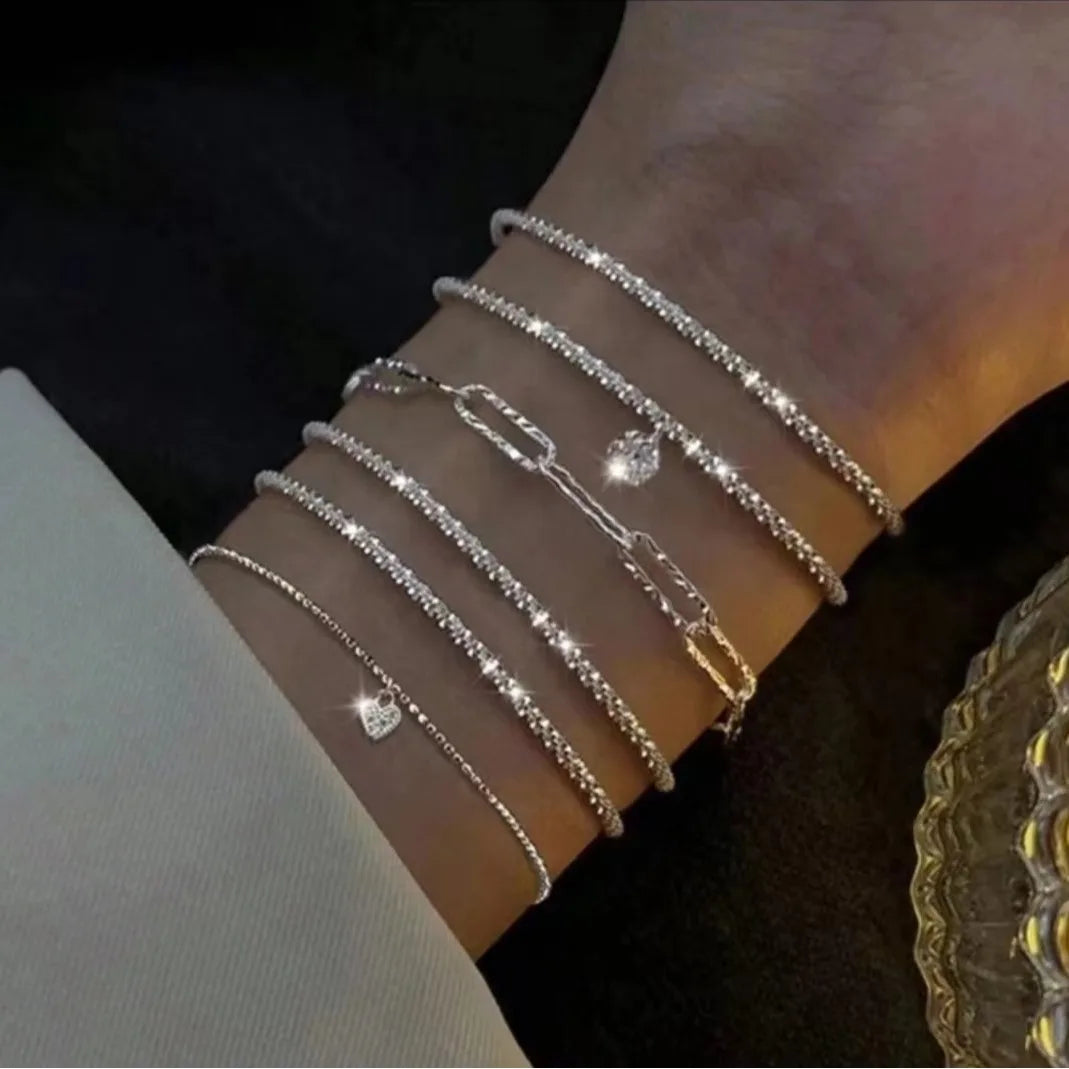 4Pcs/Set Fashion Snake Green Gemstone Bangle Rhinestone Full Metal Bracelet For Women Birthday Party Christmas Gift Jewerly