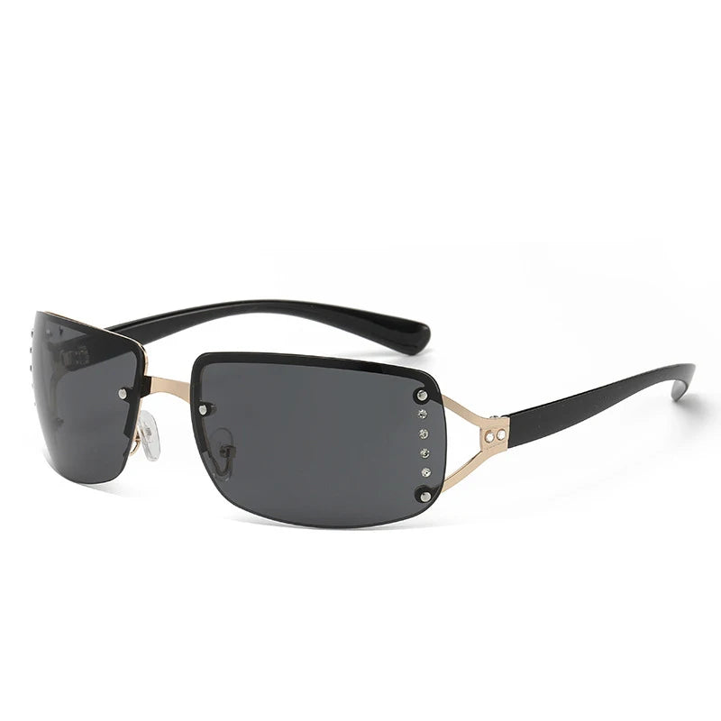 New Sunglasses Luxury Brand Design Fashionable Y2K Women Sun Glasses Camping Cycling Fishing Retro Frameless Uv400 Men Sunnies