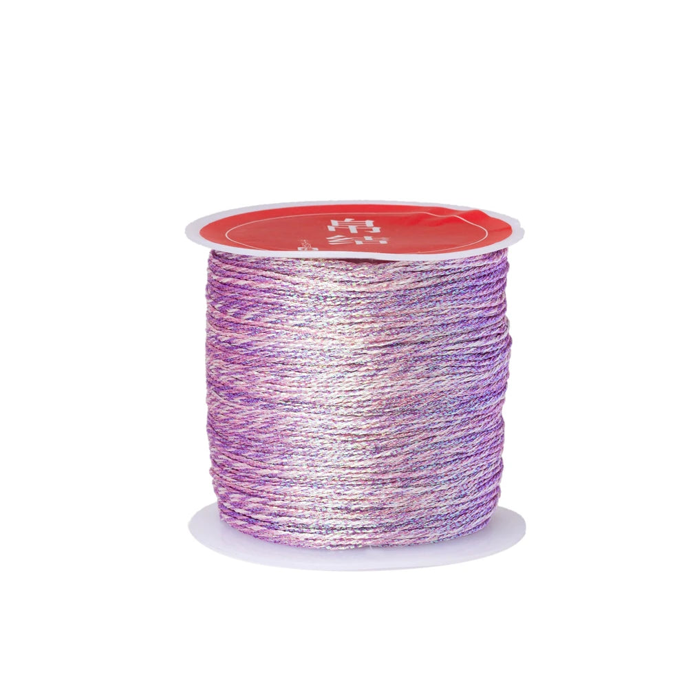 0.4mm 50m Nylon Gold Silver Thread Jewelry Cord Wire For DIY Bracelet Beading Making Needlework Material Craft Accessory Supply