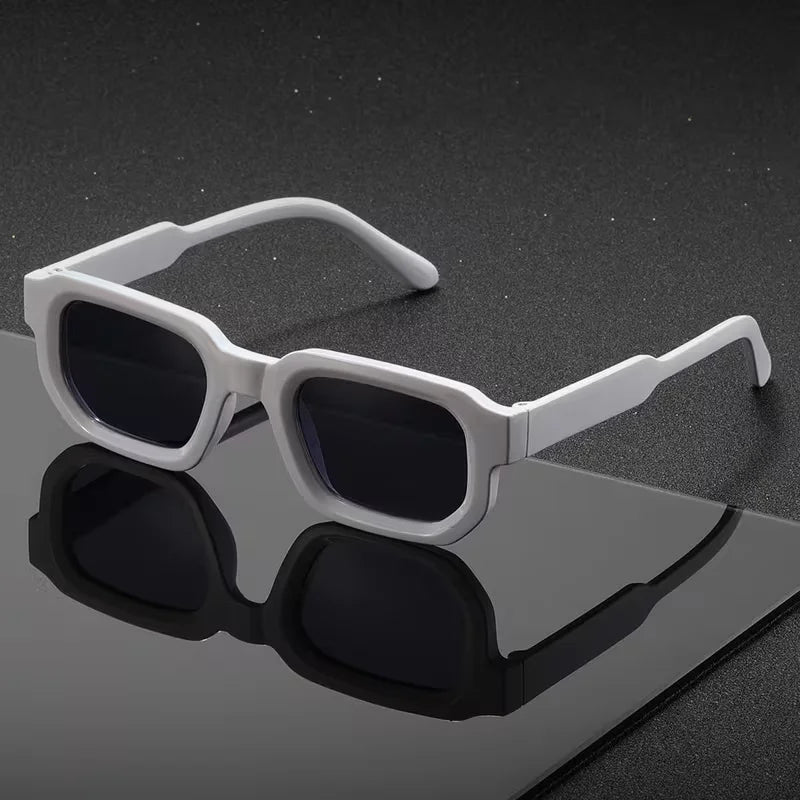 New Men Vintage Rectangle Frame Sunglasses Fashion Retro Sun Glasses Luxury Brand Design Glasses UV400 Eyewear Women Goggles