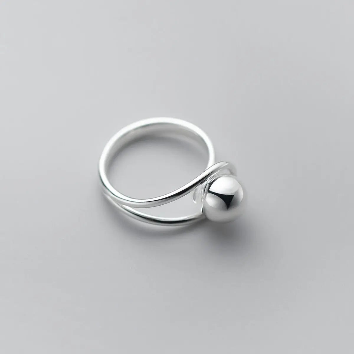 Original 925 Sterling Silver Hollow Ball Rings For Women Counple Wedding Engagement Silver Women's Vintage Ring Fine Jewelry