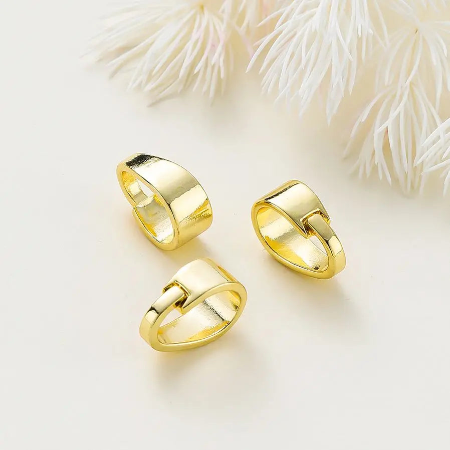 20pcs/lot 14K 18K Gold Color Pendant Pinch Bail Clips Melon Seeds Charm Clasps Connector Bulk For DIY Nacklace Making Findings