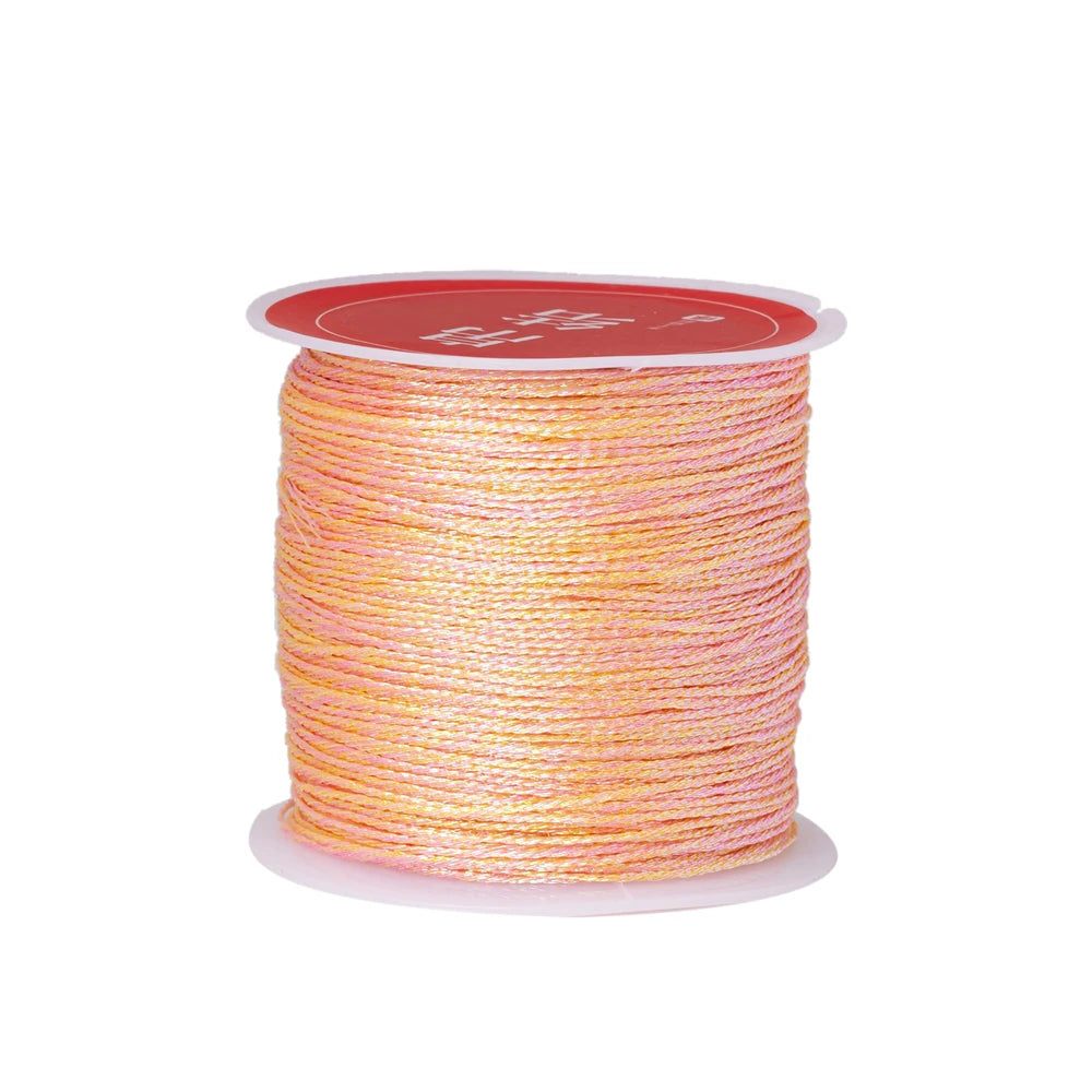 0.4mm 50m Nylon Gold Silver Thread Jewelry Cord Wire For DIY Bracelet Beading Making Needlework Material Craft Accessory Supply