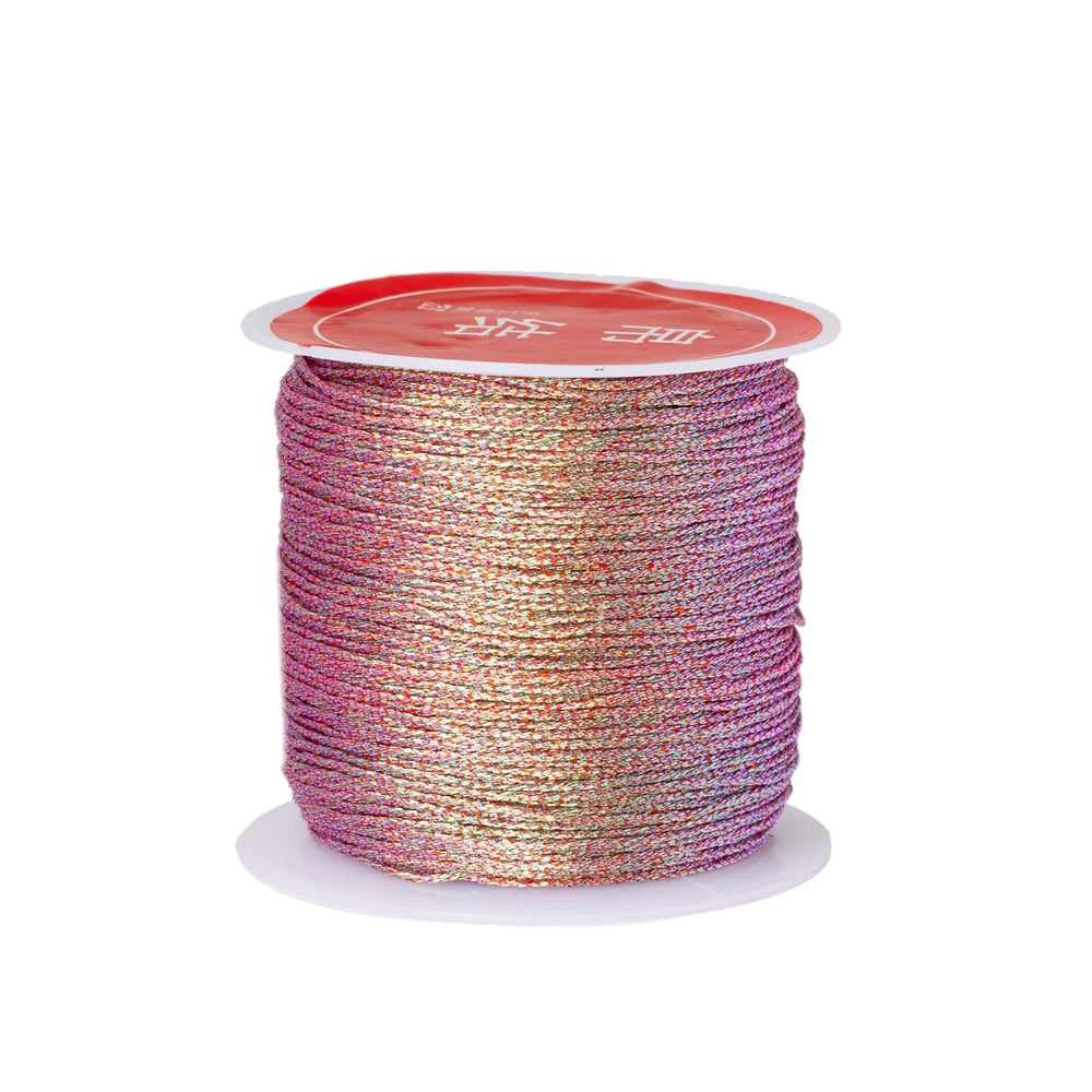 0.4mm 50m Nylon Gold Silver Thread Jewelry Cord Wire For DIY Bracelet Beading Making Needlework Material Craft Accessory Supply