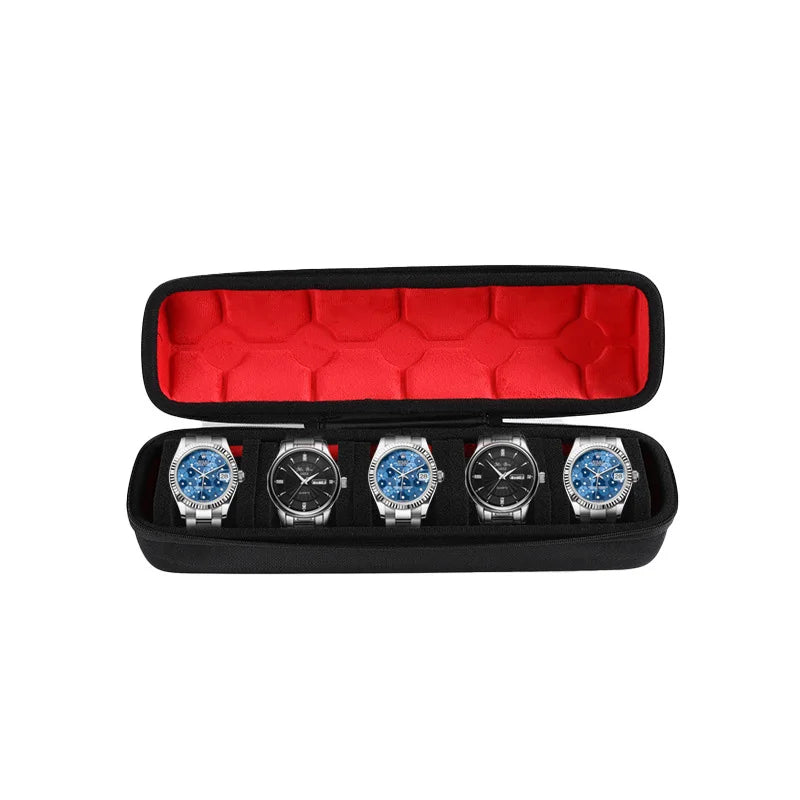 Watch Box Organizer For Men or Women，Watch Travel Case Portable Storage Watch Display Holder for Wristwatches and Smart Watches