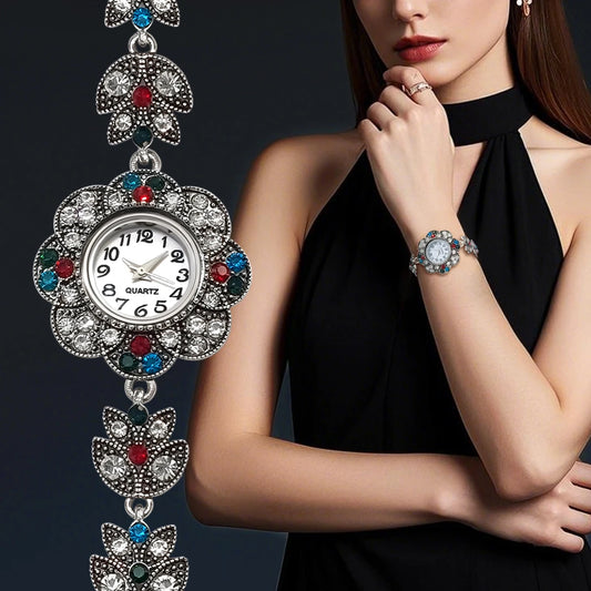 Vintage Watch For Women Alloy Strap Bracelet Watches Ladies Quartz Wristwatches Women Clock Friends Family Gift Valentine's Day