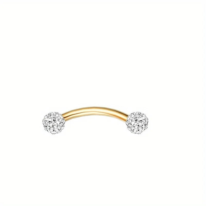 Drperfect 1pc Stainless Steel Rook Piercing Jewelry Lip Ring Cartilage Daith Surface Tragus Piercing Jewelry Eyebrow Rings