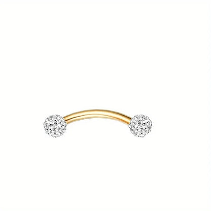 Drperfect 1pc Stainless Steel Rook Piercing Jewelry Lip Ring Cartilage Daith Surface Tragus Piercing Jewelry Eyebrow Rings