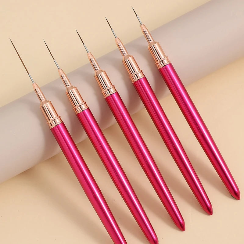 7/9/11/15/25MM Nail Liner Brush Set Handle Nail Art Pen Brush Drawing Lines Stripe Painting Flower Pen Manicure Tools Nail Art