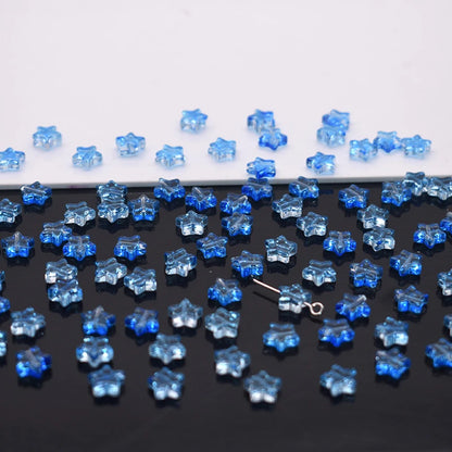 Mixed-color 8mm 60pcs Star Beads Czech Glass Loose Spacer Beads Handmade Diy Accessories Jewelry Making Necklace Earrings