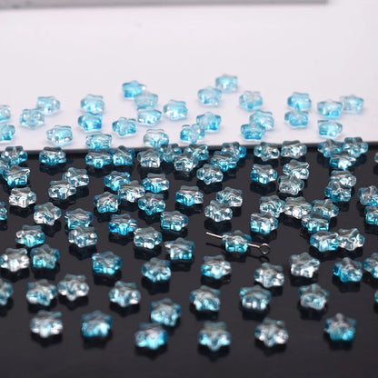 Mixed-color 8mm 60pcs Star Beads Czech Glass Loose Spacer Beads Handmade Diy Accessories Jewelry Making Necklace Earrings