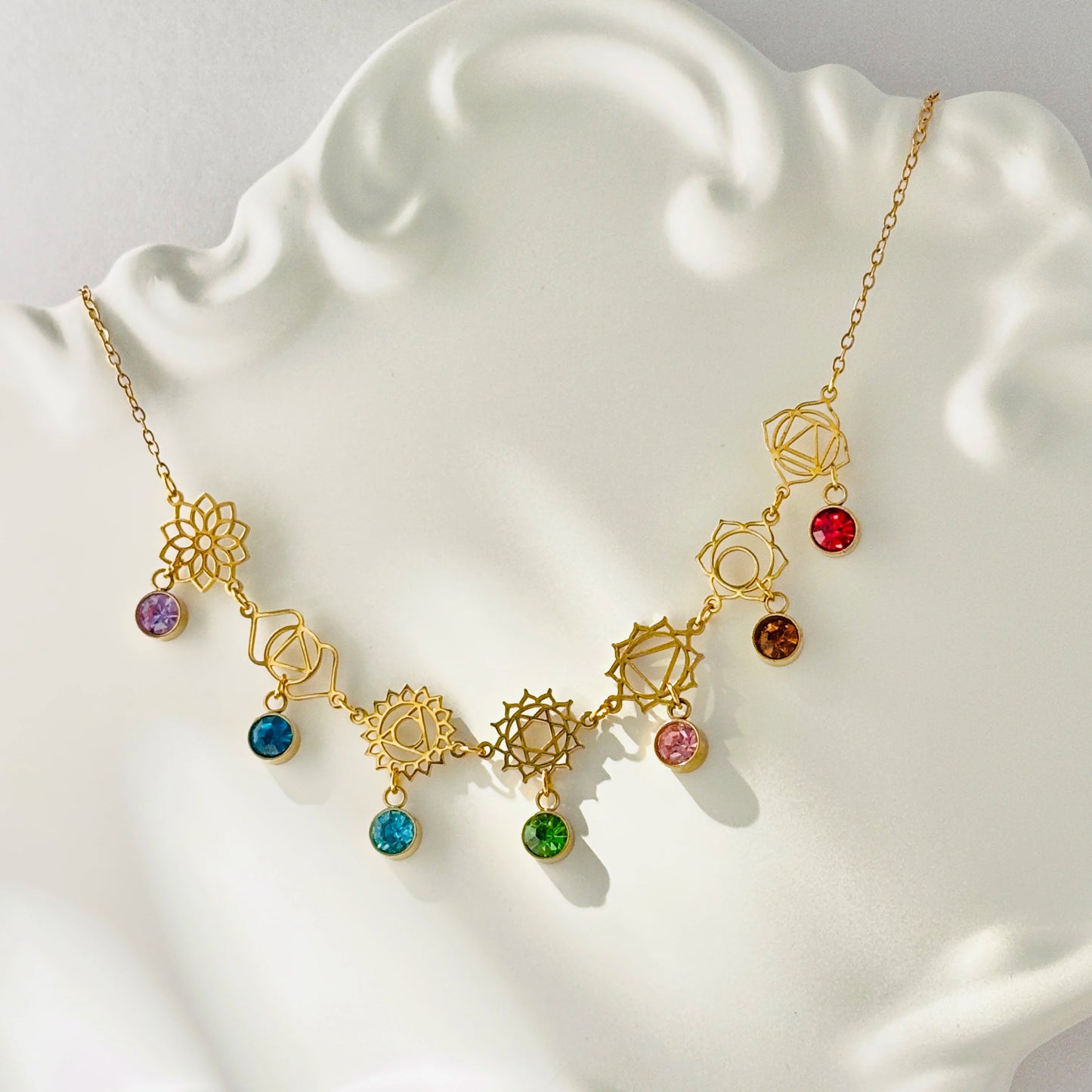 7 Chakra Necklace for Women The Power of Chakra Charm Choker Yoga Balance & Transforation Pendant Necklace Energy Energy