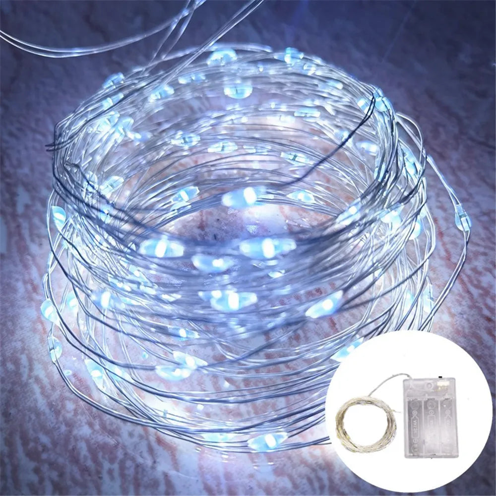1Pack Fairy Light String Led Copper Wire String Light 1/2/3/5/10M Battery Powered For Bedroom Garden Party Wedding Decoration