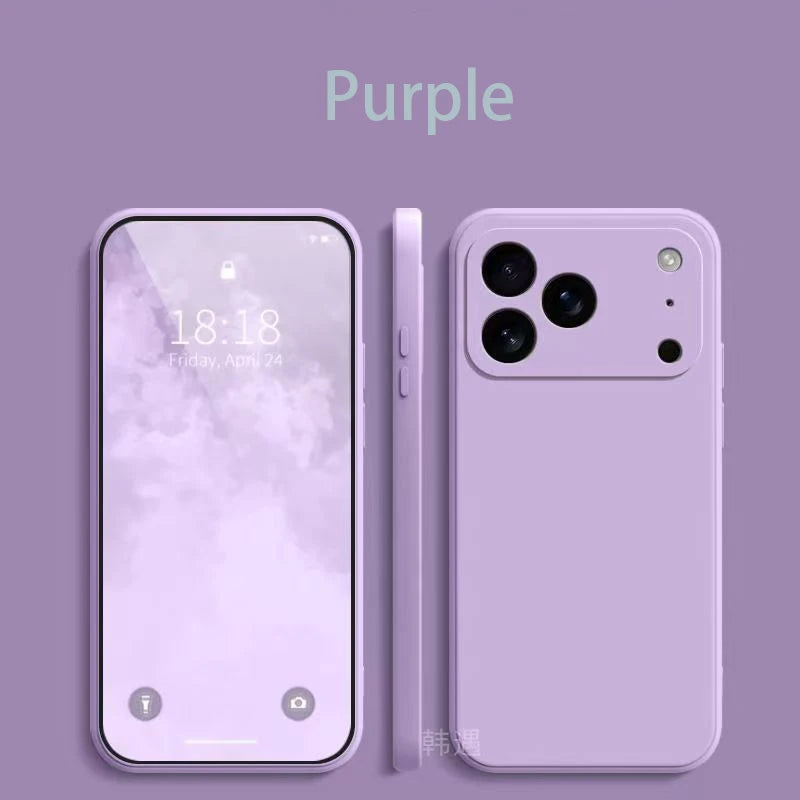 Square Liquid Silicone Phone Case for Apple iPhone 17 Pro Max 17 Air Soft Cover Case
