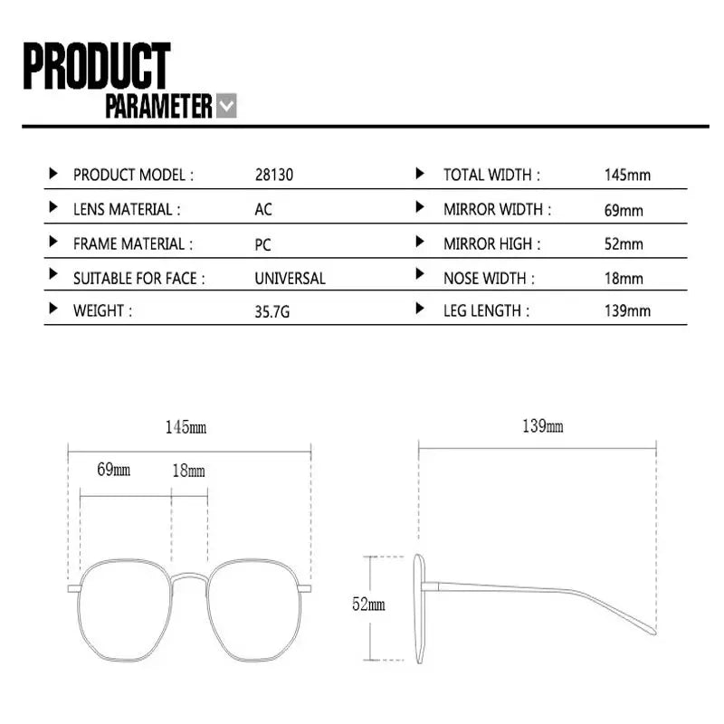 Personality Square Flat Light Mirror Anti-blue Light Trend Ins Hip Hop Big Frame Glasses Cross-border Fashion Glasses Frame