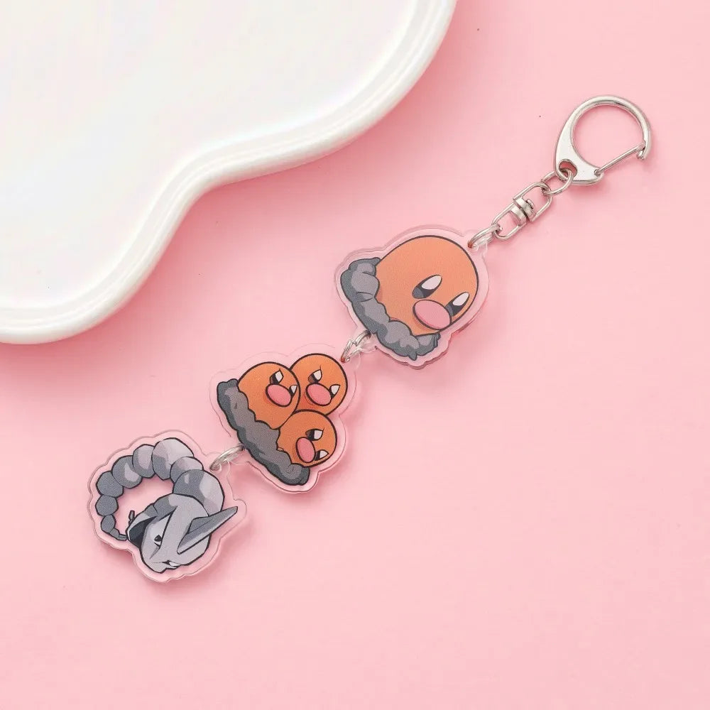 Anime Acrylic keychain accessaries Cartoon Car Bag Pendant Gift cute creative bag charm funny Friends Fans Gifts Keyring