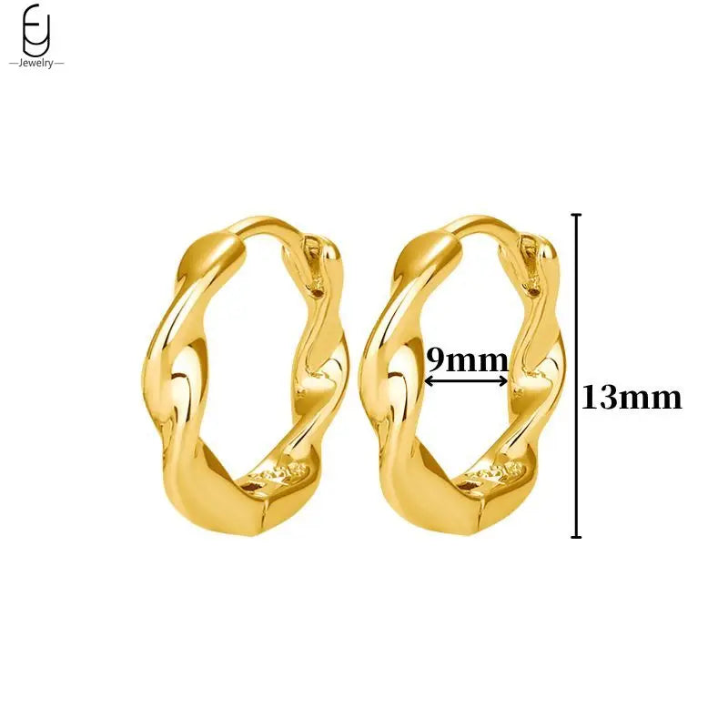 925 Sterling Silver Needle Vintage Gold Earrings Luxury Long Chain Tassel Crystal Hoop Earrings for Women Party Trend Jewelry