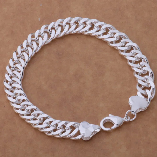 925 Sterling Silver Bracelet Heart High Quality Romance Chain For Woman Men Fashion Engagement Party Wedding Jewelry Gift