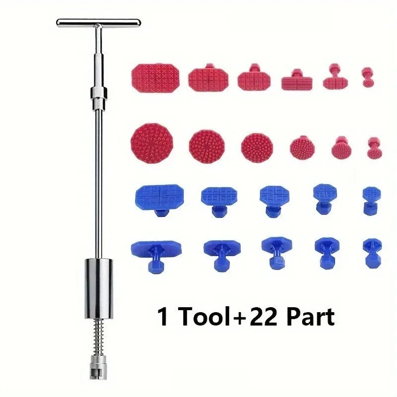 Car Dent Repair Kit, Zoposon Get Professional Results With Our Metal T-Handle Puller And Plastic Glue Tabs! (Without Glue Gun)