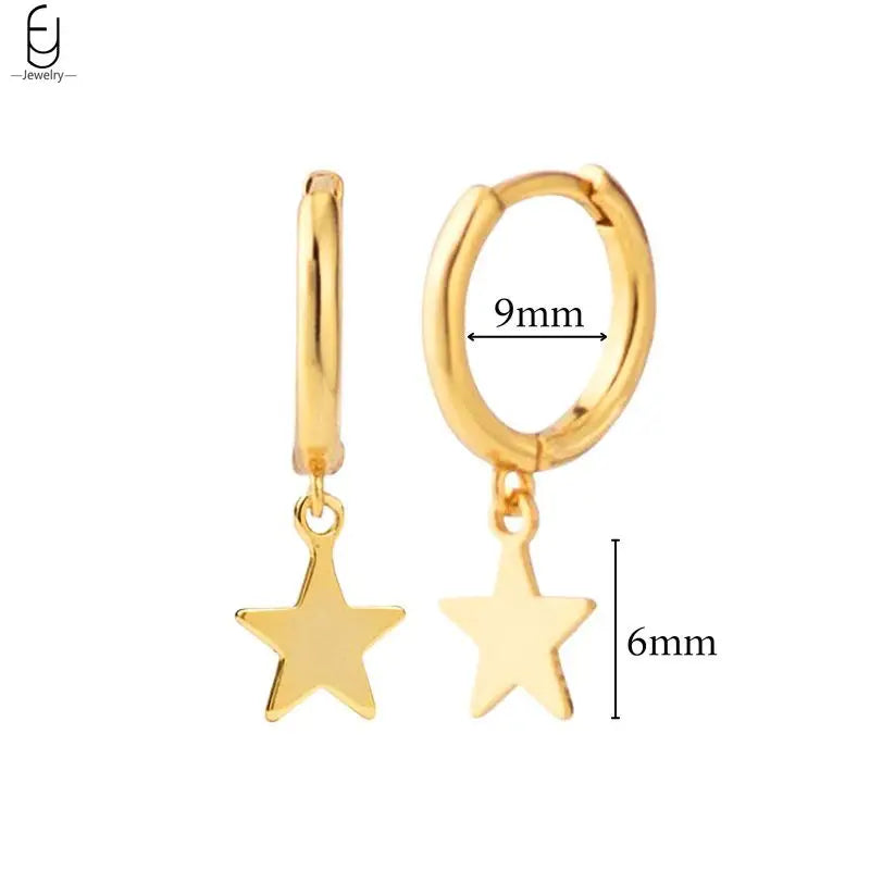 925 Sterling Silver Needle Vintage Gold Earrings Luxury Long Chain Tassel Crystal Hoop Earrings for Women Party Trend Jewelry