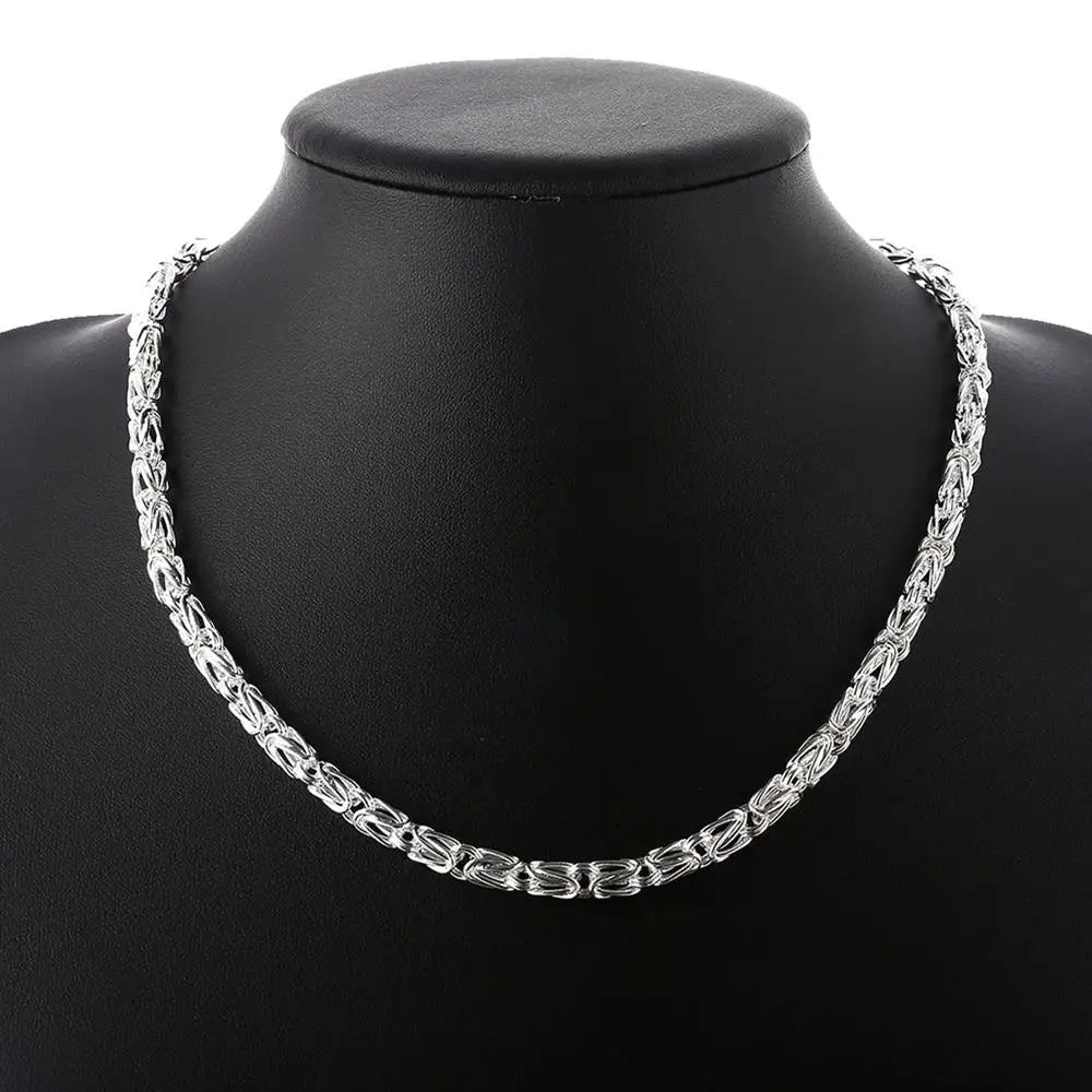 925 sterling Silver 20 Inches Domineering retro faucet men's necklace Luxury Fashion Party Wedding Accessories Jewelry Gifts