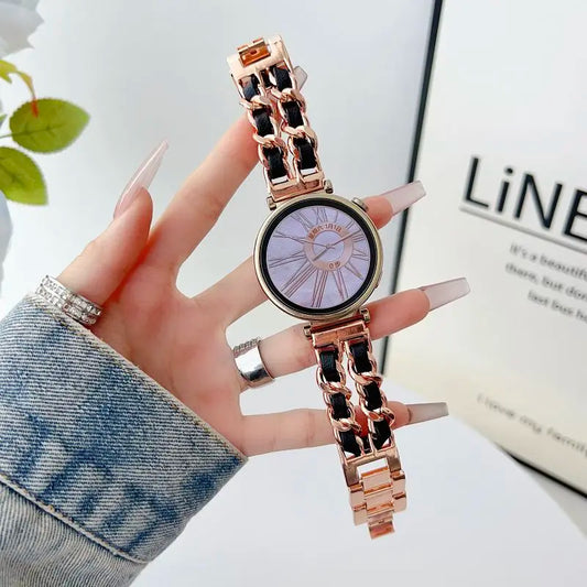 18mm Metal Strap for Huawei Watch GT5 41mm Gt 4 41mm Bands Stylish Leather Bracelet for Huawei Gt 5pro 42mm Women Metal Correa