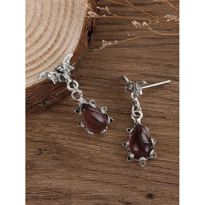 Vintage Cute Animal Bat Design Earrings for Women Gothic Halloween Easter Jewelry