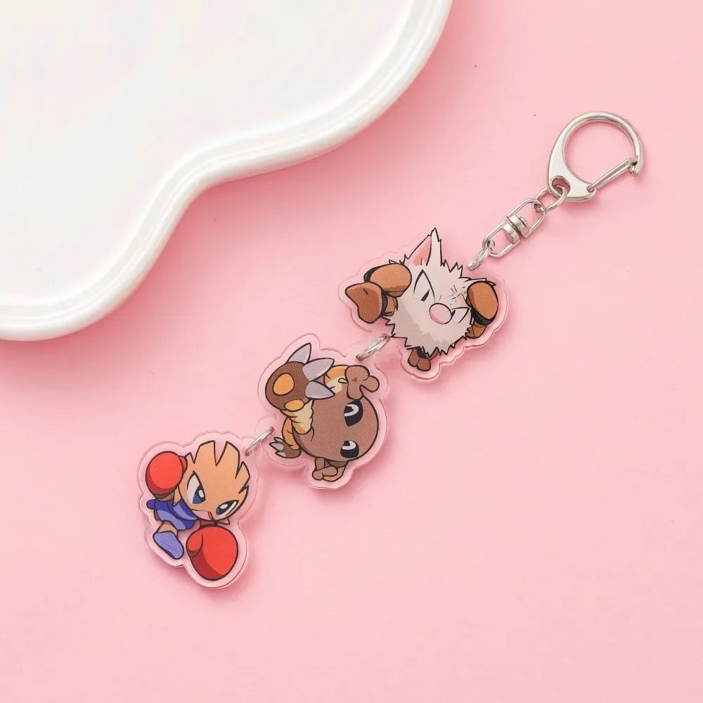 Anime Acrylic keychain accessaries Cartoon Car Bag Pendant Gift cute creative bag charm funny Friends Fans Gifts Keyring